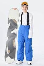 Boys' Gray Reflective Piping Insulated Snow Pants