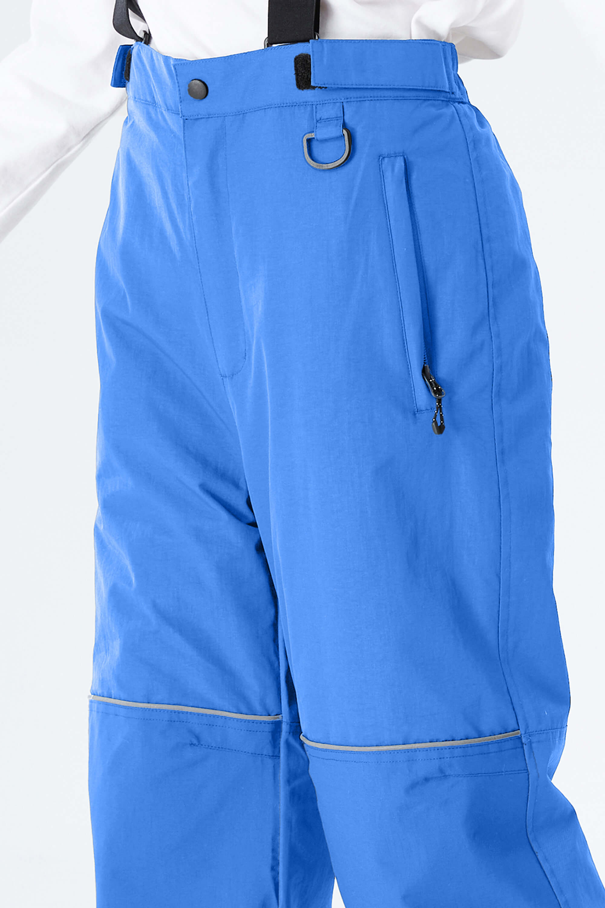 Girls' Bright Blue Reflective Piping Insulated Waterproof Snow Pants Toissijaiskuva