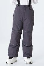 Boys' Off White Reflective Piping Insulated Snow Pants