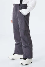Boys' Navy Blue Reflective Piping Insulated Snow Pants