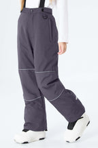 Girls' Lavender Reflective Piping Insulated Snow Pants