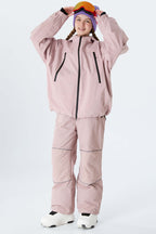 Girls' Bright Blue Reflective Piping Insulated Snow Pants