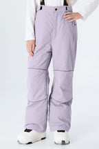 Girls' Off White Reflective Piping Insulated Snow Pants