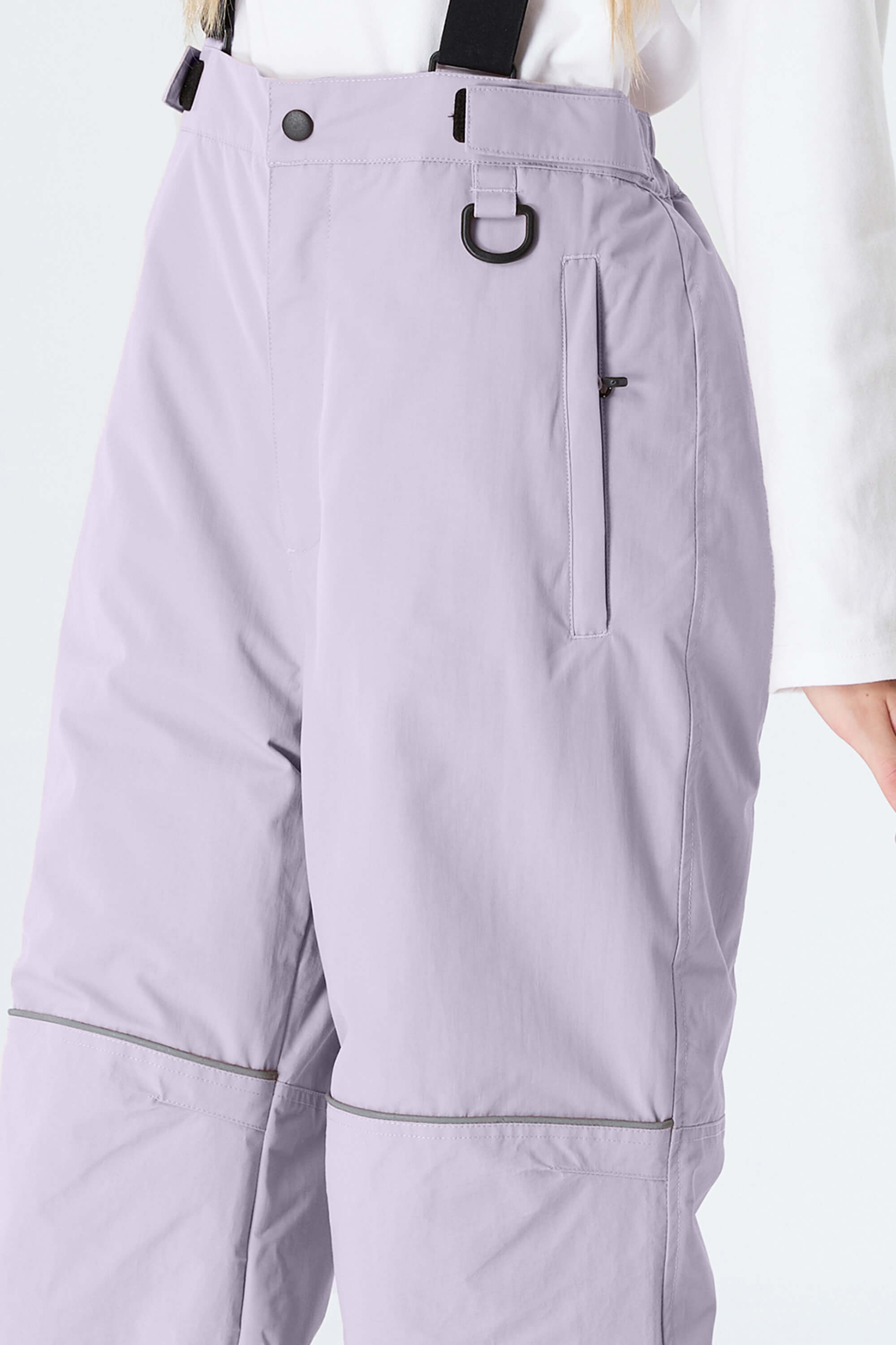 Girls' Lavender Reflective Piping Insulated Waterproof Snow Pants Toissijaiskuva