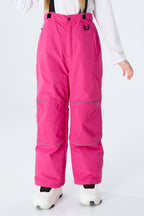 Girls' Off White Reflective Piping Insulated Snow Pants