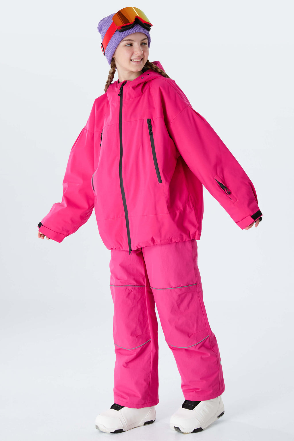 Girls' Rose Reflective Piping Insulated Snow Pants