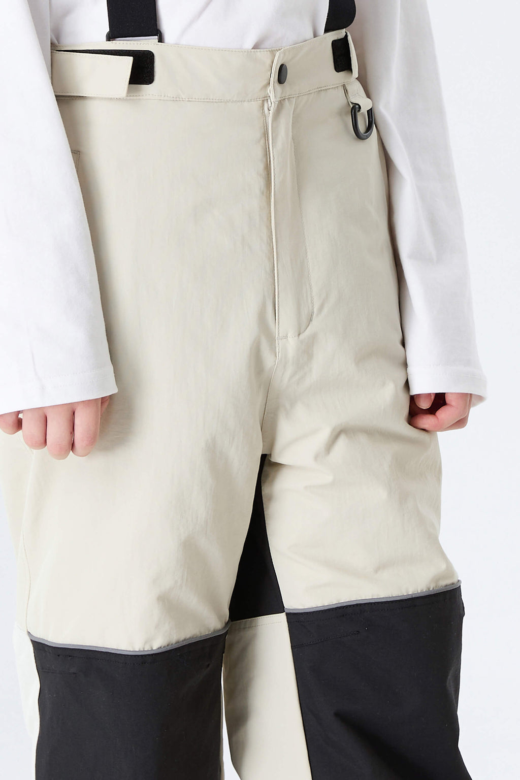 Boys' Off White Color-Block Reflective Insulated Snow Pants