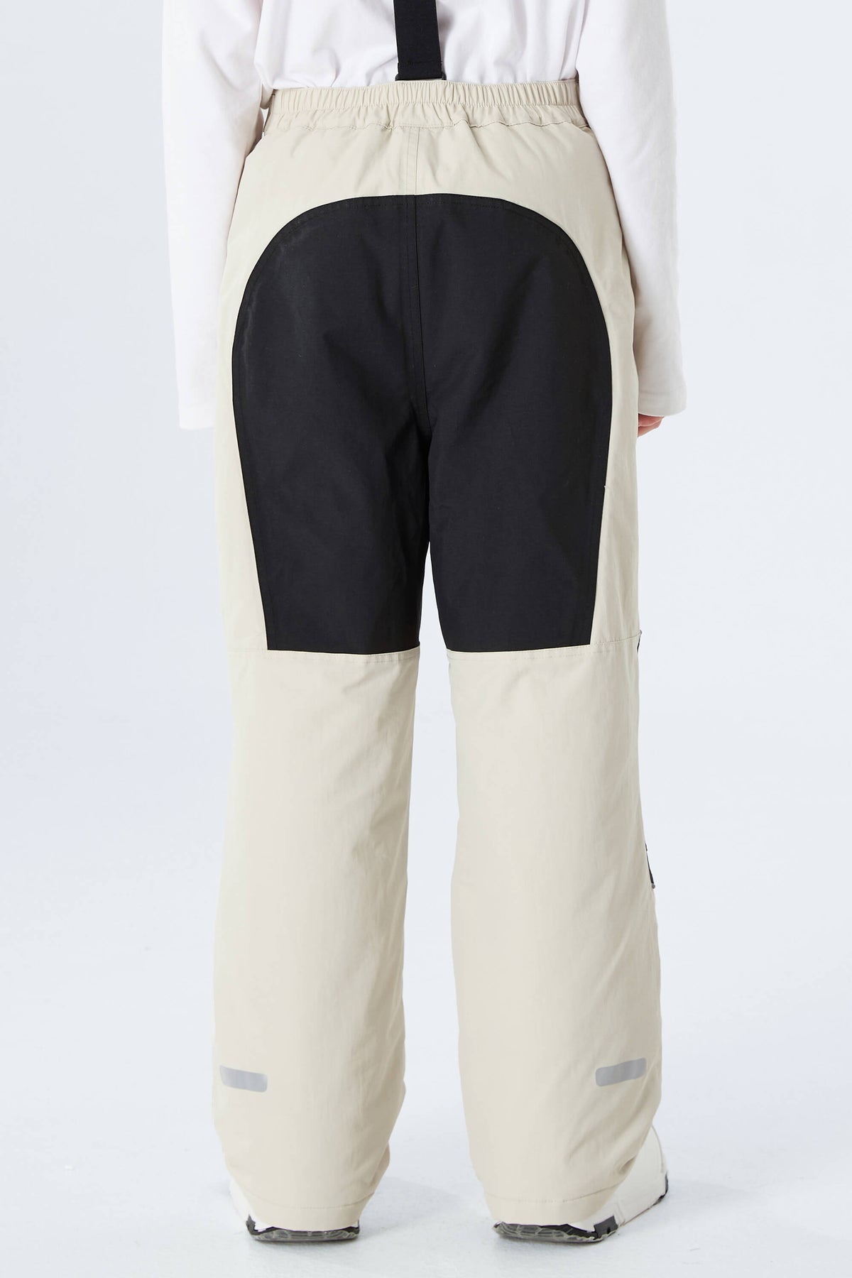 Boys' Off White Color-Block Reflective Insulated Snow Pants