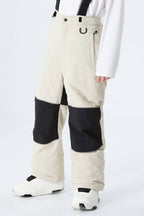 Boys' Off White Color-Block Reflective Insulated Snow Pants