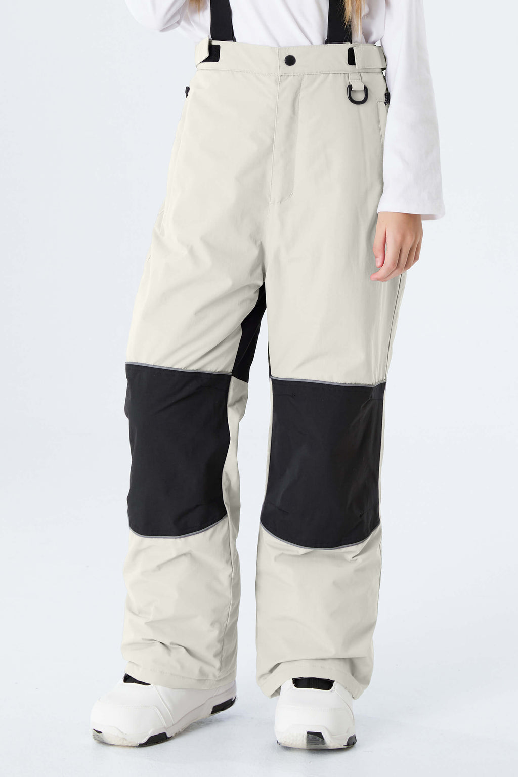 Girls' Bright Blue Color-Block Reflective Insulated Snow Pants
