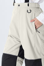 Girls' Lavender Color-Block Reflective Insulated Snow Pants