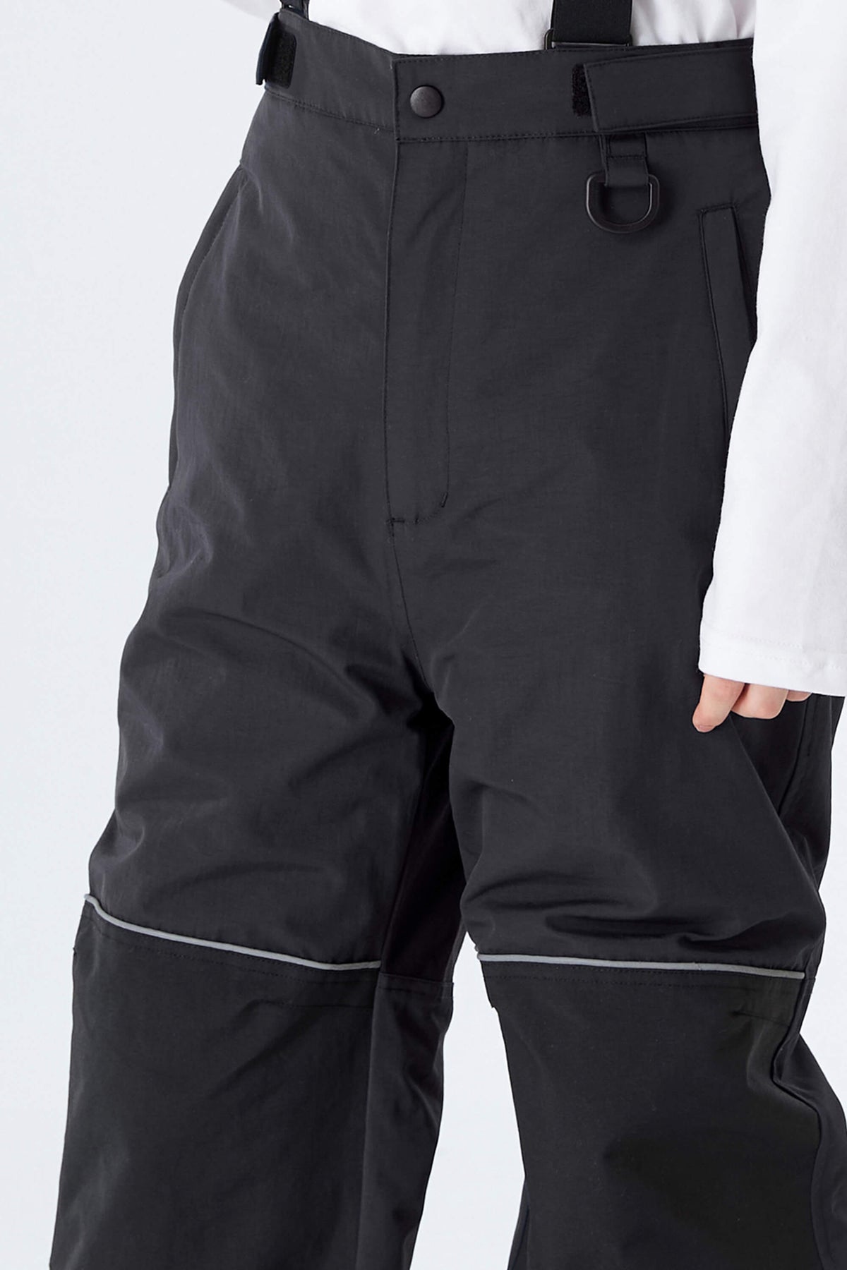 Boys' Black Reflective Insulated Snow Pants