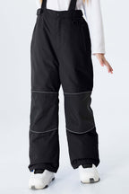 Girls' Pink Color-Block Reflective Insulated Snow Pants