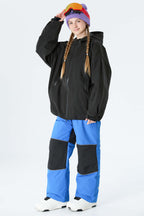 Girls' Off White Color-Block Reflective Insulated Snow Pants