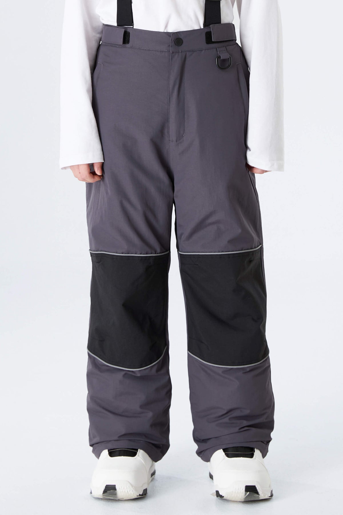 Boys' Black Reflective Insulated Snow Pants