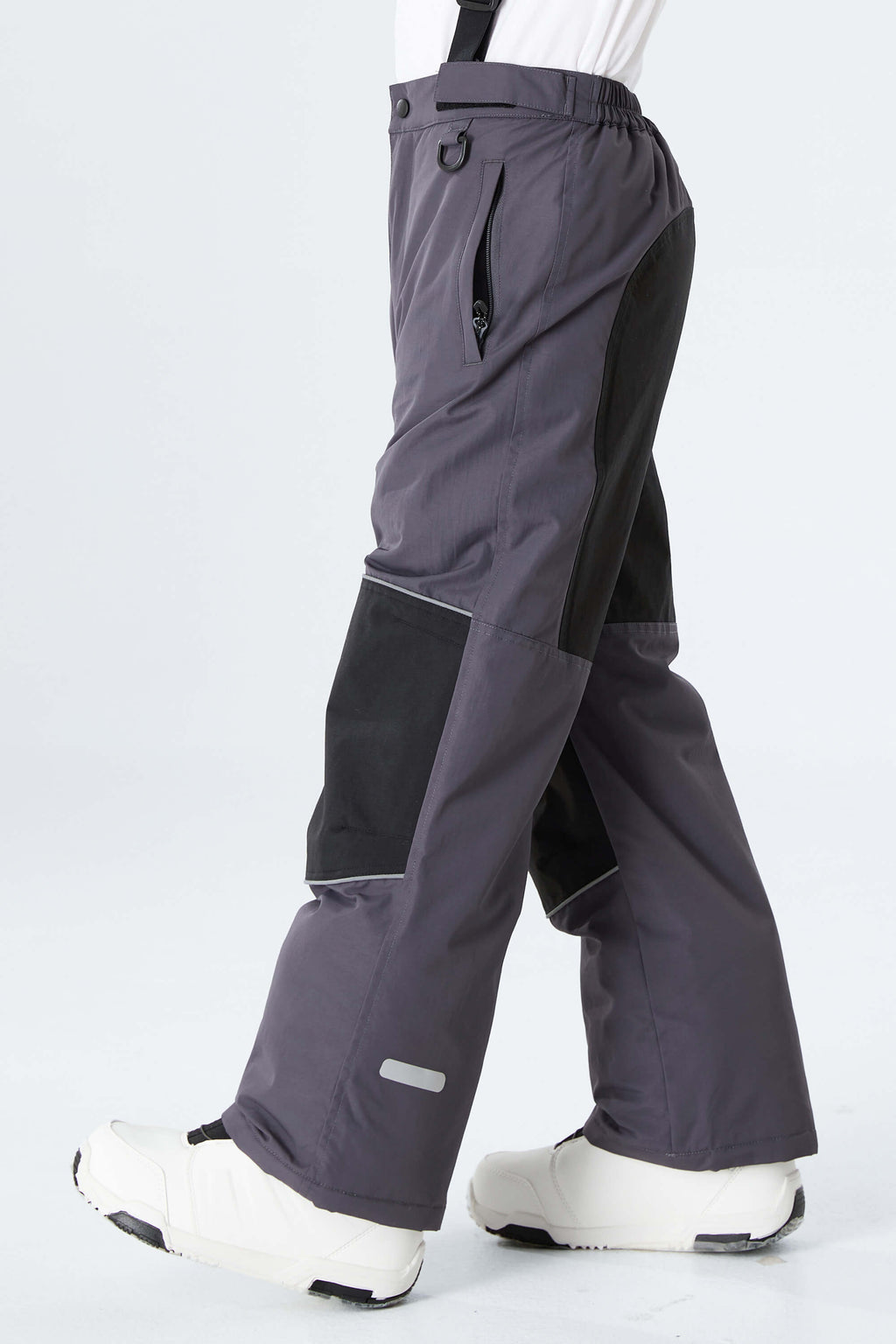 Boys' Navy Blue Color-Block Reflective Insulated Snow Pants