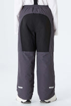 Boys' Gray Color-Block Reflective Insulated Snow Pants