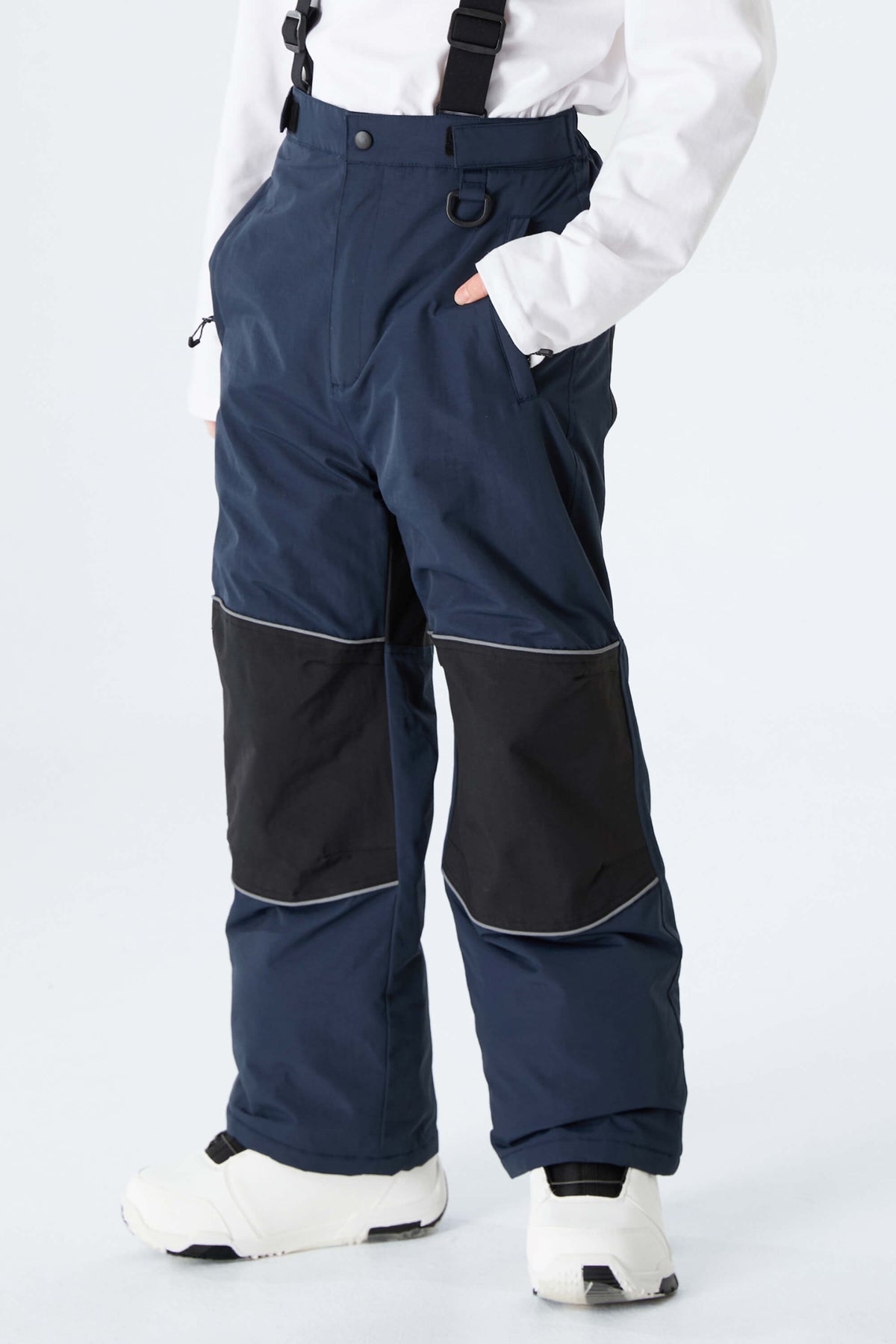 Boys' Black Reflective Insulated Snow Pants