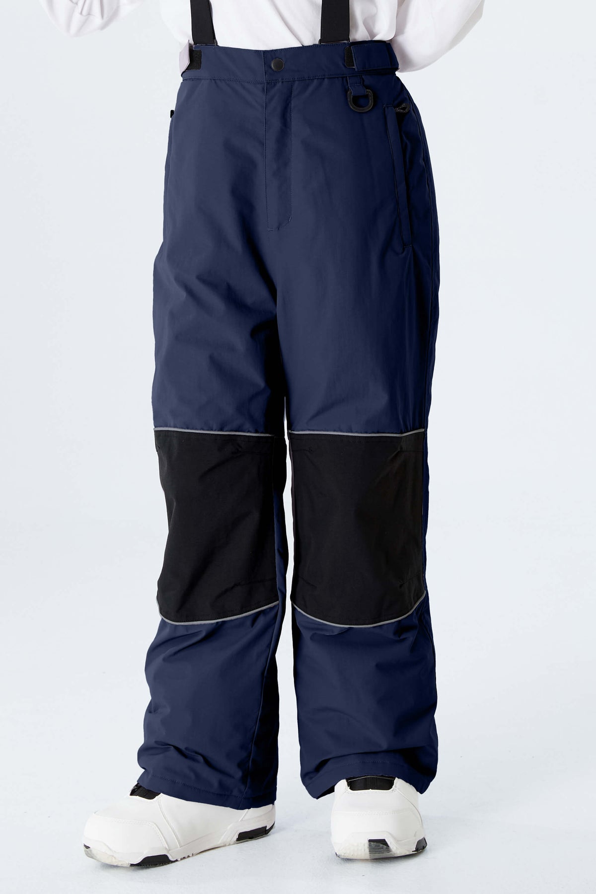 Girls' Pink Color-Block Reflective Insulated Snow Pants