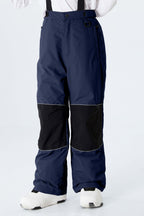 Girls' Off White Color-Block Reflective Insulated Snow Pants