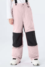 Girls' Lavender Color-Block Reflective Insulated Snow Pants
