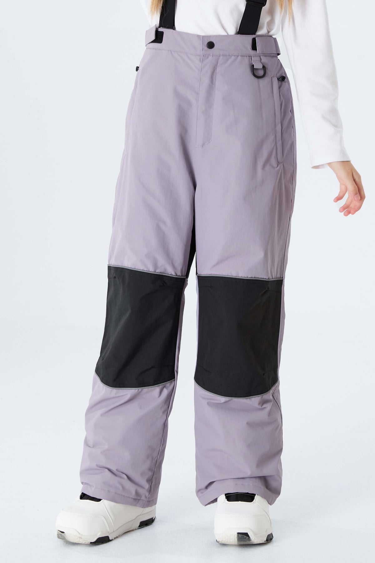 Girls' Rose Color-Block Reflective Insulated Snow Pants
