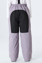 Girls' Lavender Color-Block Reflective Insulated Snow Pants