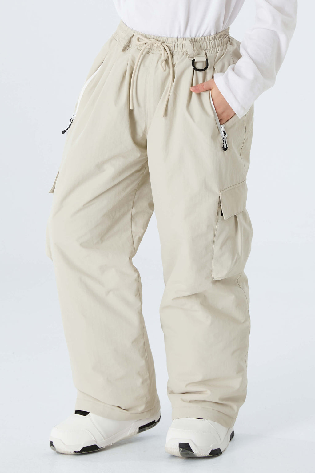 Boys' Brown Utility Baggy Insulated Snow Pants