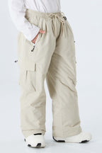 Boys' Off White Utility Baggy Insulated Snow Pants