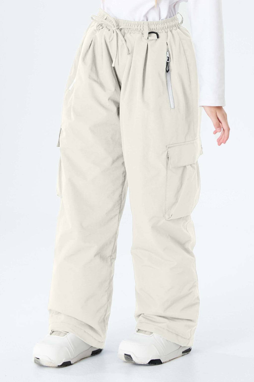 Girls' Black Utility Baggy Insulated Snow Pants