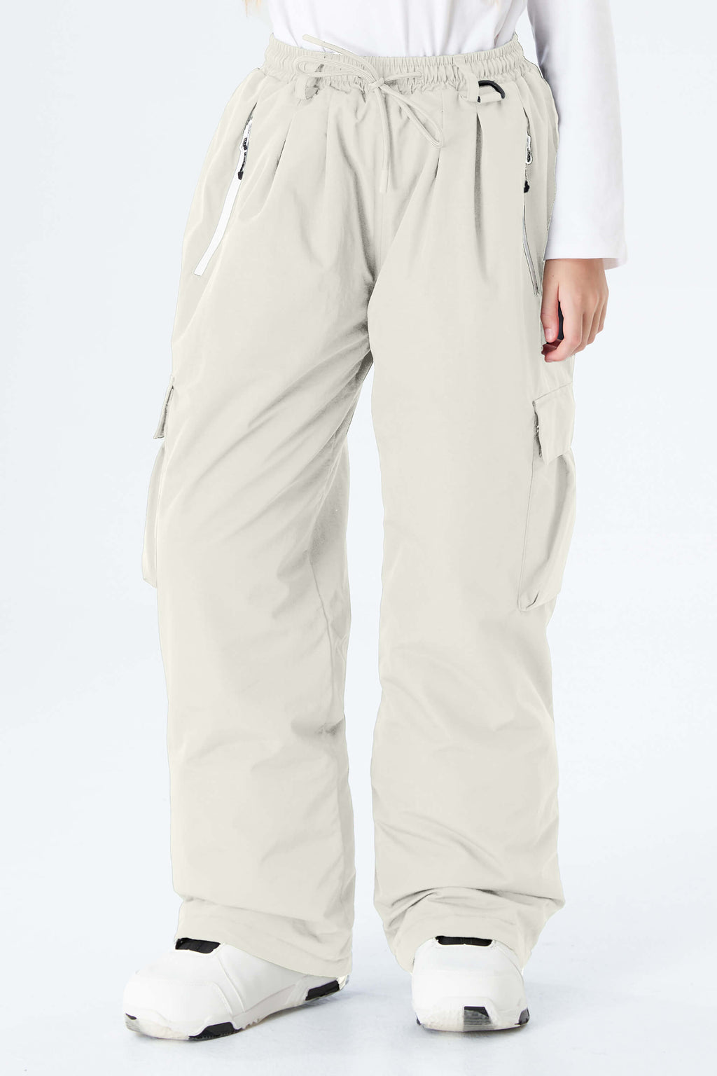 Girls' Black Utility Baggy Insulated Snow Pants
