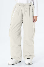 Girls' Black Utility Baggy Insulated Snow Pants