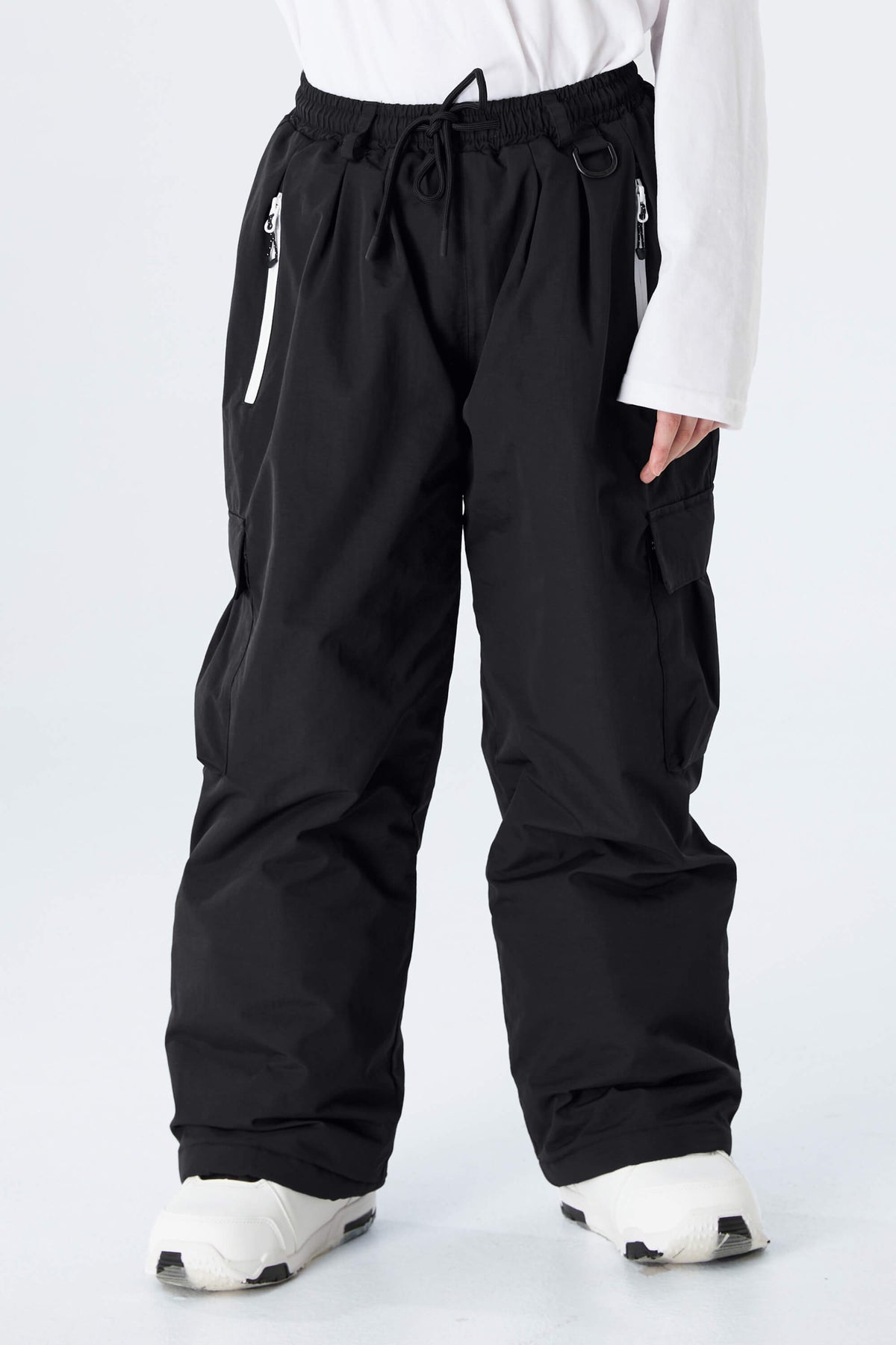 Boys' Navy Blue Utility Baggy Insulated Snow Pants