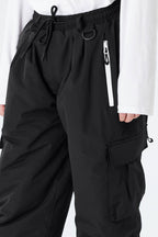 Boys' Black Utility Baggy Insulated Snow Pants