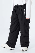 Boys' Brown Utility Baggy Insulated Snow Pants