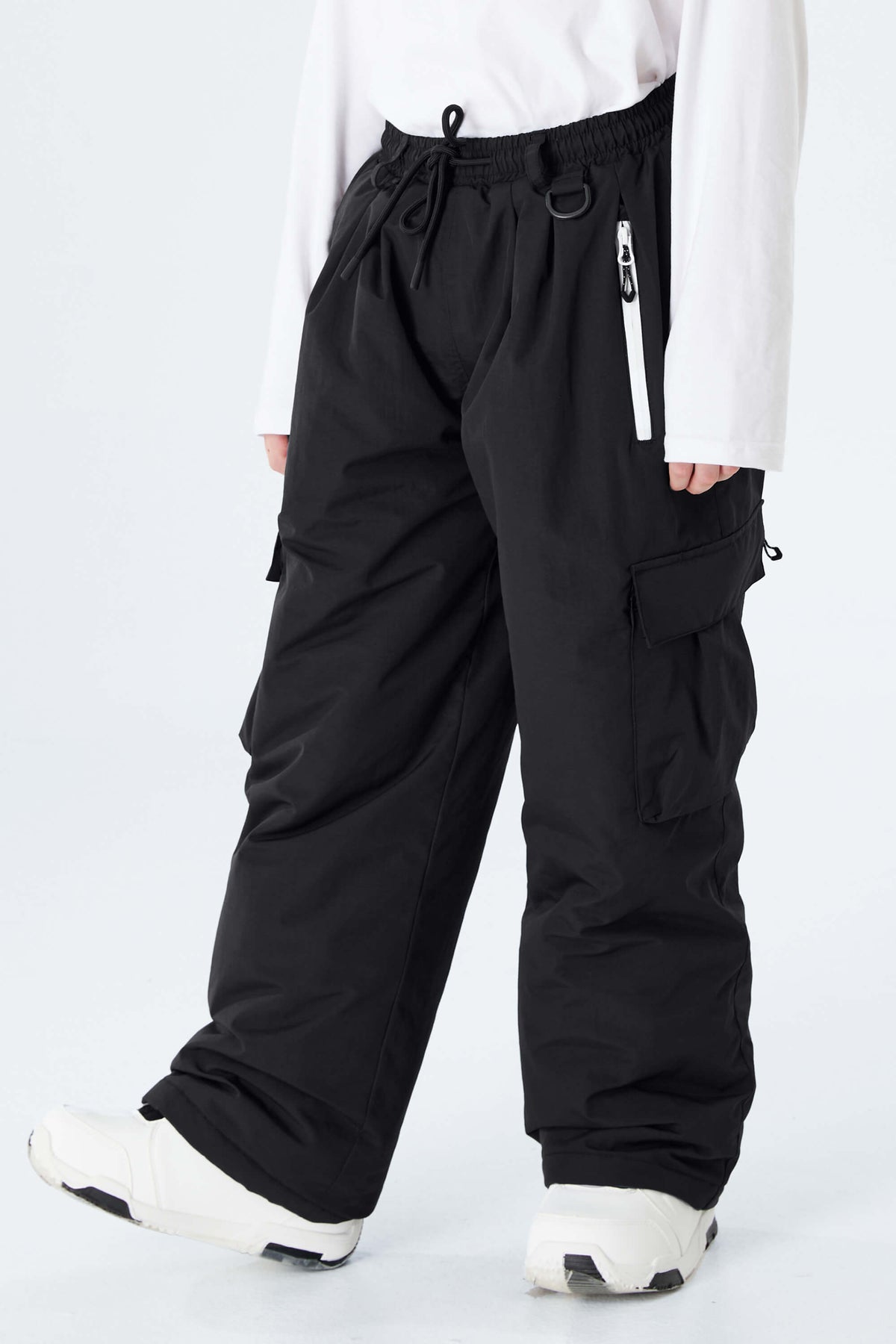Boys' Brown Utility Baggy Insulated Snow Pants