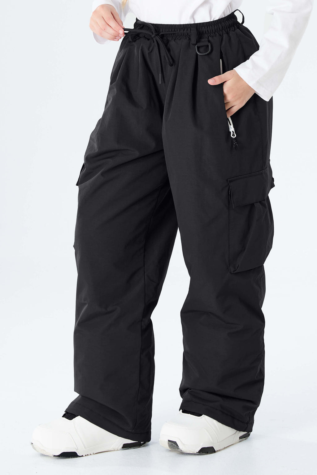 Girls' Pink Utility Baggy Insulated Snow Pants