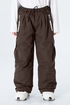 Boys' Navy Blue Utility Baggy Insulated Snow Pants