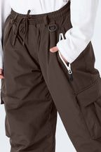 Boys' Brown Utility Baggy Insulated Snow Pants