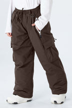 Boys' Off White Utility Baggy Insulated Snow Pants
