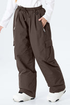 Girls' Off White Utility Baggy Insulated Snow Pants