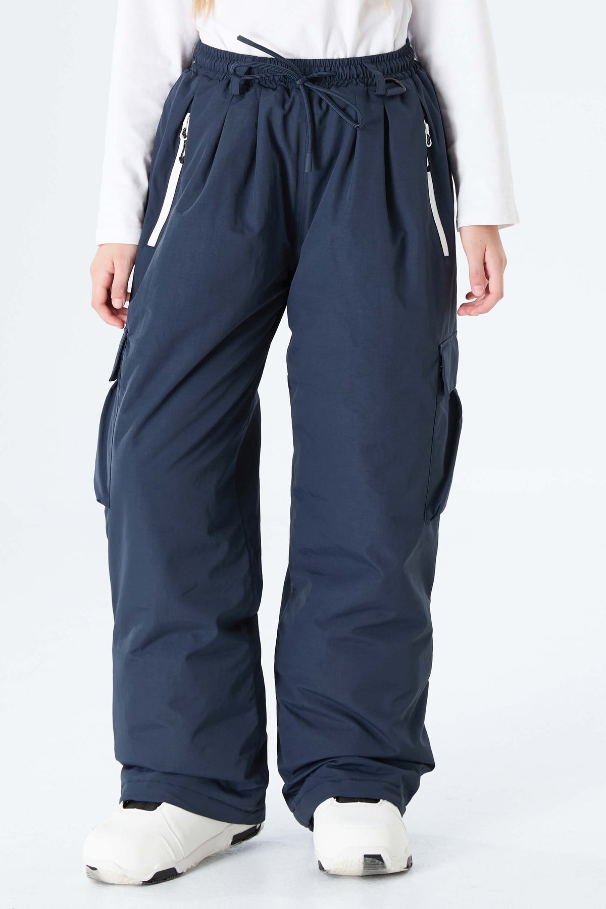 Girls' Pink Utility Baggy Insulated Snow Pants