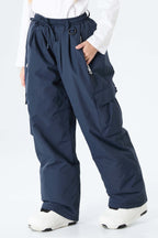 Girls' Black Utility Baggy Insulated Snow Pants