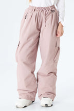 Girls' Pink Utility Baggy Insulated Snow Pants
