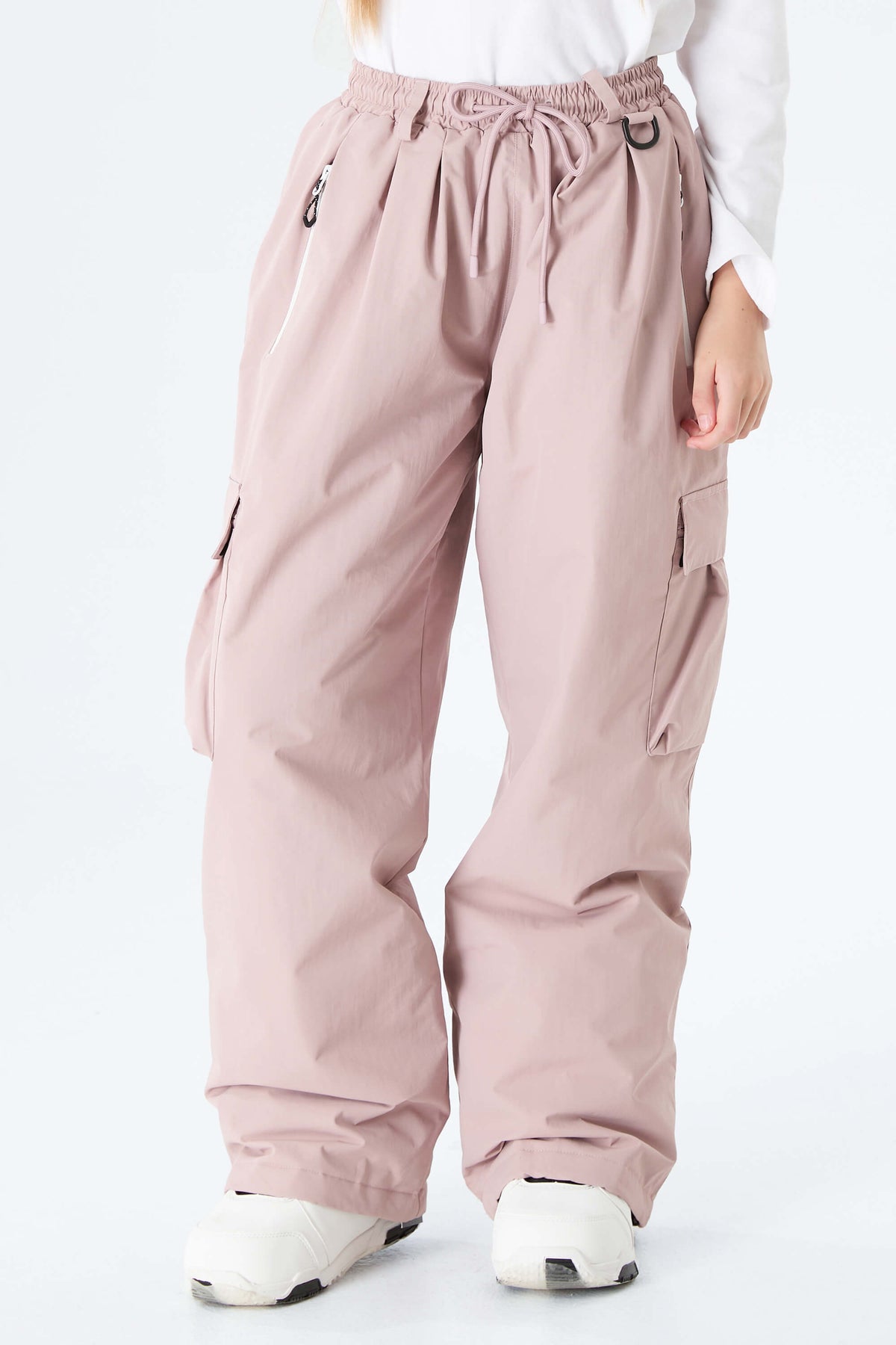 Girls' Pink Utility Baggy Insulated Snow Pants