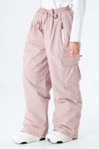 Girls' Pink Utility Baggy Insulated Snow Pants