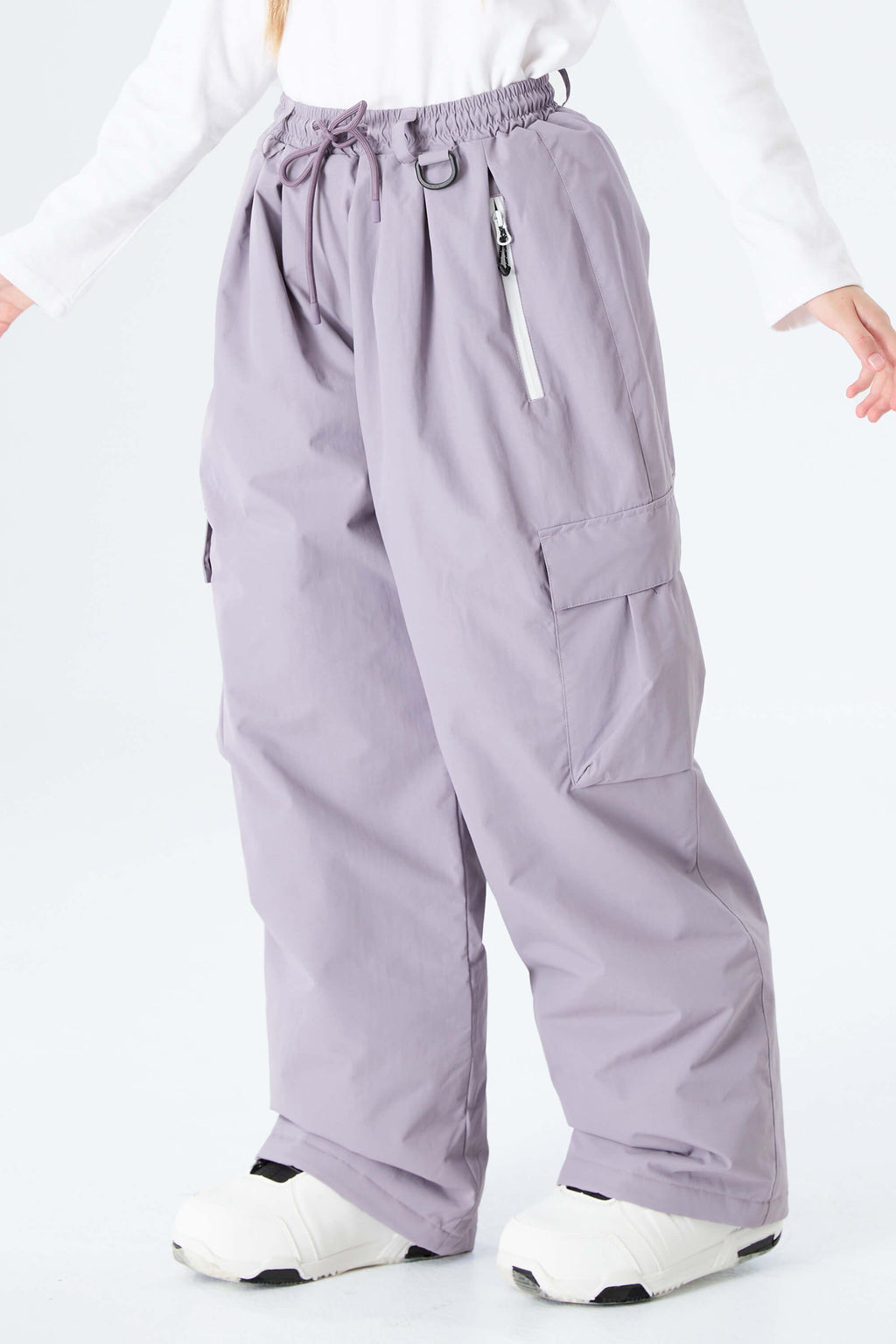Girls' Pink Utility Baggy Insulated Snow Pants