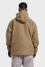 Men's Black Asymmetric Kangaroo Pocket Ski Anorak Waterproof Insulated Snow Anoraks
