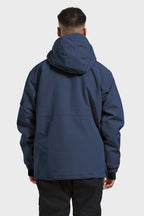 Men's Black Asymmetric Kangaroo Pocket Ski Anorak Waterproof Insulated Snow Anoraks
