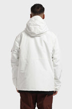 Men's Black Asymmetric Kangaroo Pocket Ski Anorak Waterproof Insulated Snow Anoraks